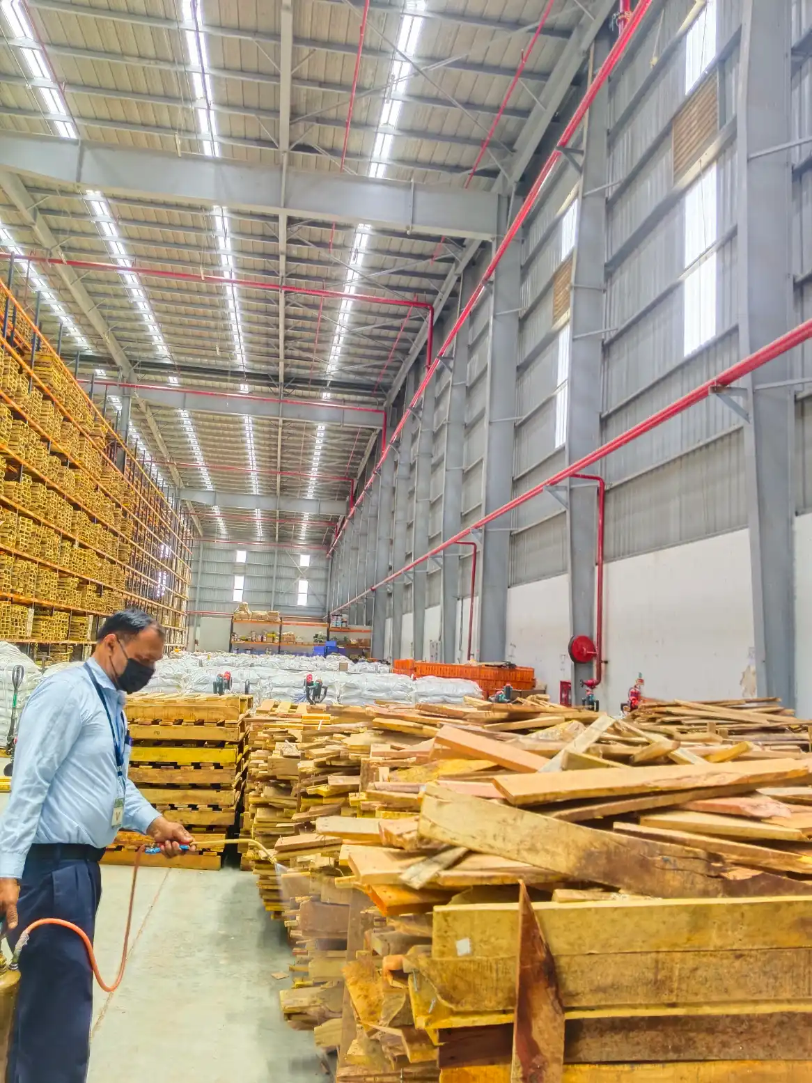 Wood Borer Control service context: Wood-borer treatment applied to a wooden furniture surface.